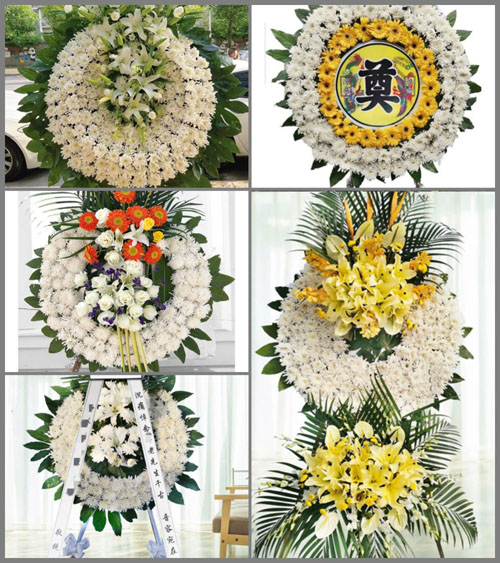 湖北黄冈市黄梅县濯港镇柳埂村花圈速递